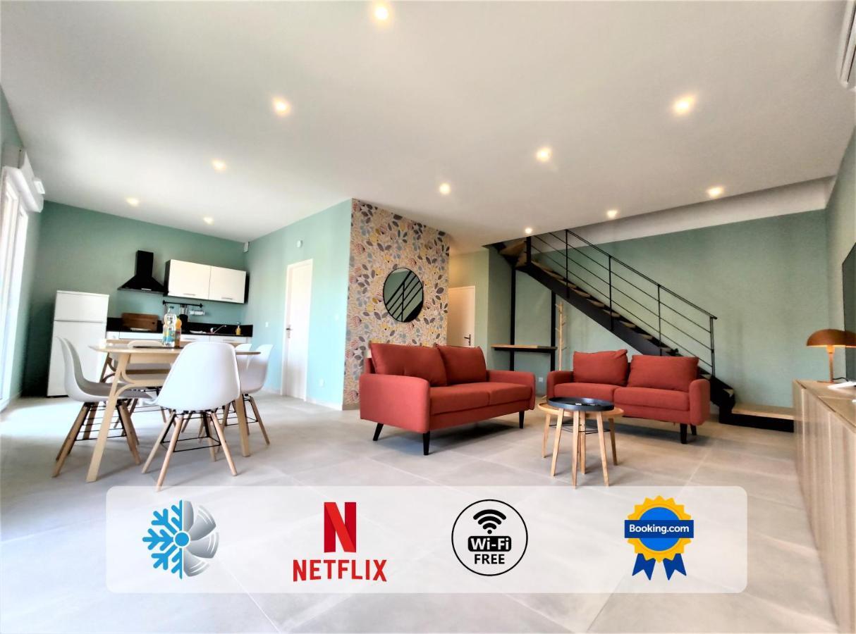 Apartament Colormix 3 Etoiles - 95M2 Plein Centre - Ensoleille Climatise Mèze Zewnętrze zdjęcie